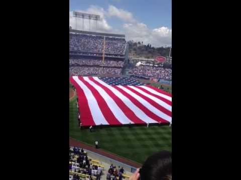 Dodgers opening day 2013 nation anthem