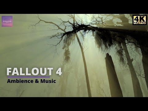 Fallout 4 Walking - Post Apocalyptic Ambience and Music | 4K Ultra Max Graphics - Relax Study Work