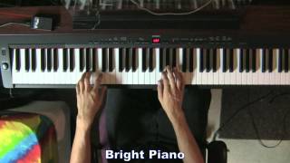 Yamaha P-155 Digital Piano - Demo of 3 Piano Brilliance Settings (HD)