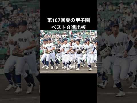 第107回夏の甲子園ベスト８進出校 #甲子園 #高校野球 #全国高等学校野球選手権大会 #日大三 #山梨学院 #京都国際 #関東一 #沖縄尚学 #横浜 #東洋大姫路 #県岐阜商