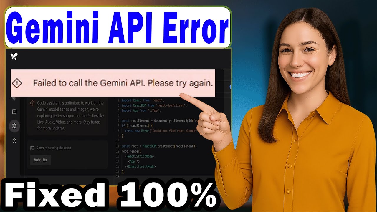 Failed to call the Gemini API. Please try again (Problem Solved)