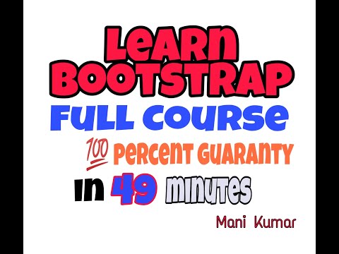 Bootstrap for Beginners and also for experts (Full course) in #49 minutes | Learn 💯 percent