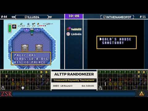 ALttPR Crossworld Keysanity Tournament: LB Round 3 - Illus vs. inthenameofDT