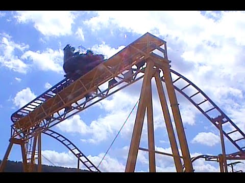 Off-ride footage of a Crazy Mouse train