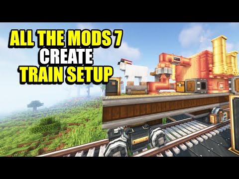 DEWSTREAM - Ep63 Create Train Setup - Minecraft All The Mods 7 Modpack