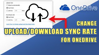 How to Change SYNC Rate for ONEDRIVE (Upload & Download Speeds)
