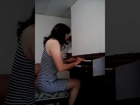 Milena Crossdresser First piano lesson