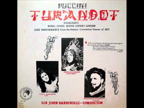 Puccini / Turandot: 1937 Covent Garden -  Interviews with Giovanni Martinelli, Rosa Raisa