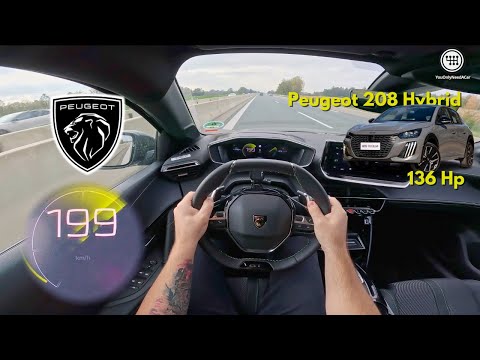 2024 Peugeot 208 GT 1.2 Hybrid TOP SPEED DRIVE ON GERMAN AUTOBAHN