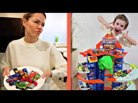 HOT WHEELS PRZEJMUJĄ MÓJ DOM - MEGA GARAŻ T-REXA