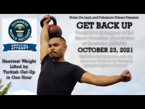 Get Back Up - Guinness World Record for Heaviest Weight Lifted by Turkish Get Up (male) 2021