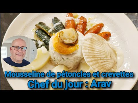 Mousseline de pétoncles et crevettes