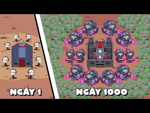 1 NGÀY vs 1000 NGÀY đấm nhau với ZOMBIE !!! (PobbRose Thánh thủ nhà) | Defensurvivor ✔