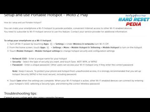 ☑️ Moto Z Play Setup and use Portable Hotspot