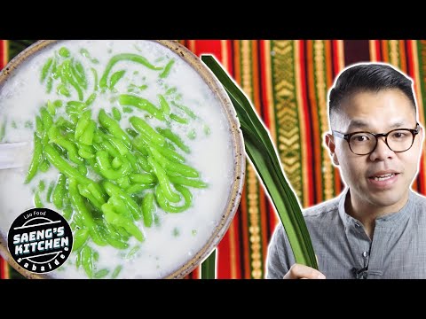 Khao Lod Song Recipe | How to Make Cendol | Lao Food at Saeng’s Kitchen