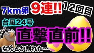 【ポケモンGO】台風直撃直前！地域限定対象7kmたまご9連ガチャ！12回目！