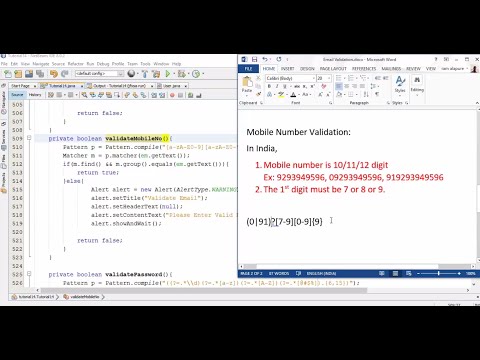 JavaFX 8 Tutorial 38 - Mobile Number Validation