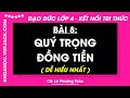 Đạo đức Lớp 4 Bài 8: Quý trọng đồng tiền