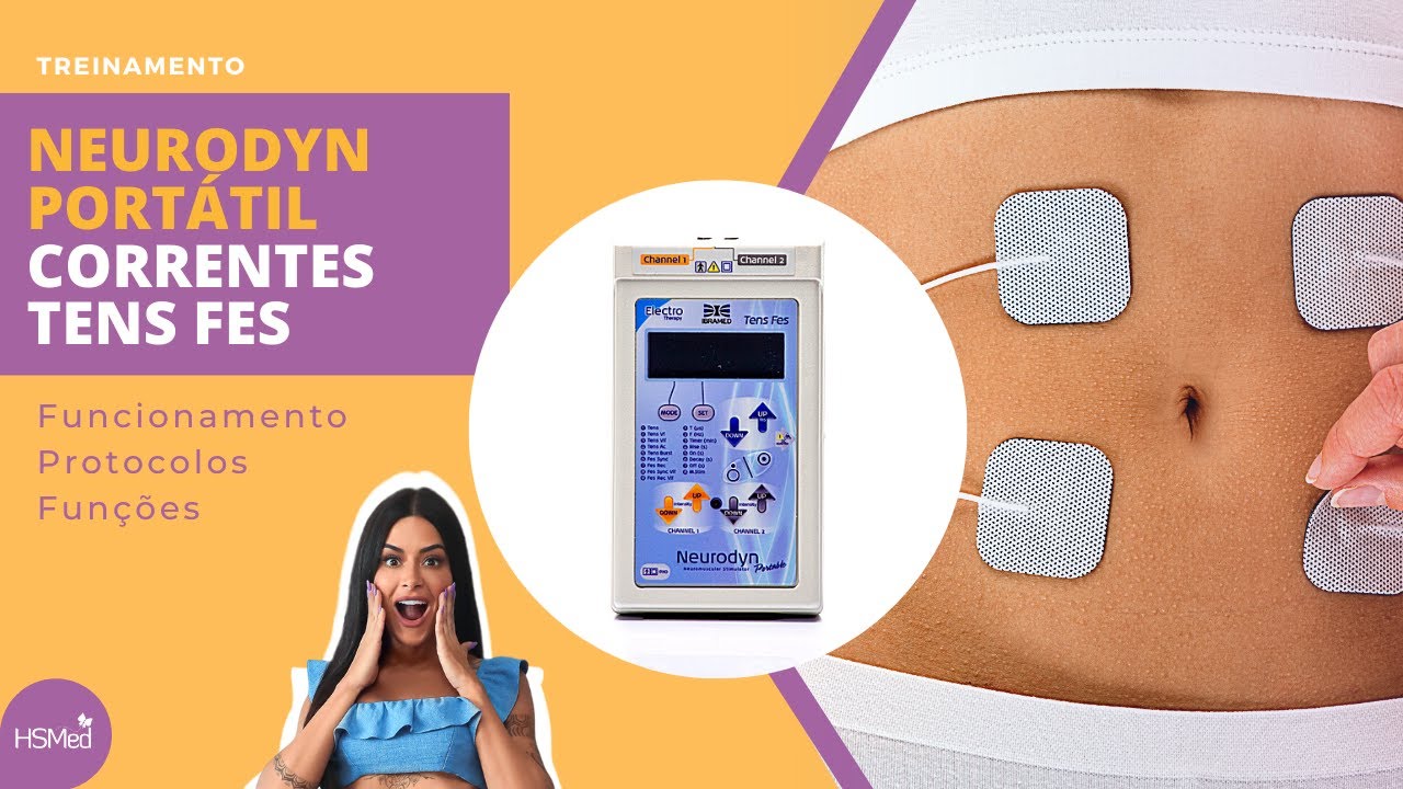 TREINAMENTO! NEURODYN PORTÁTIL TENS FES BURST 02 CANAIS - IBRAMED