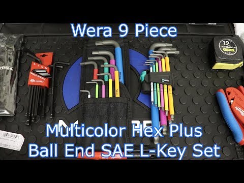Wera 9 Piece Multicolor Hex Plus Ball End SAE L-Key Set