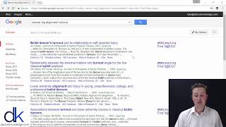 How to search for research articles on google scholar | Dance Knowledge online CPD