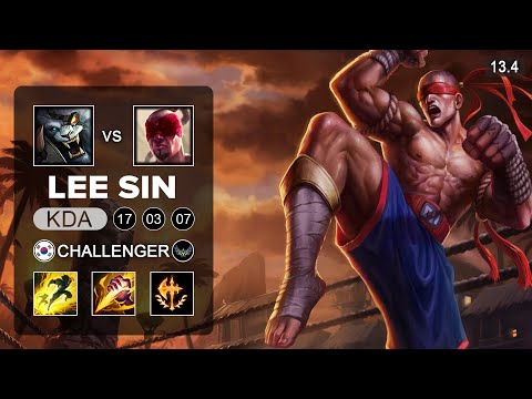 Lee Sin vs Rengar Jungle - KR Challenger - Patch 13.4 Season 13