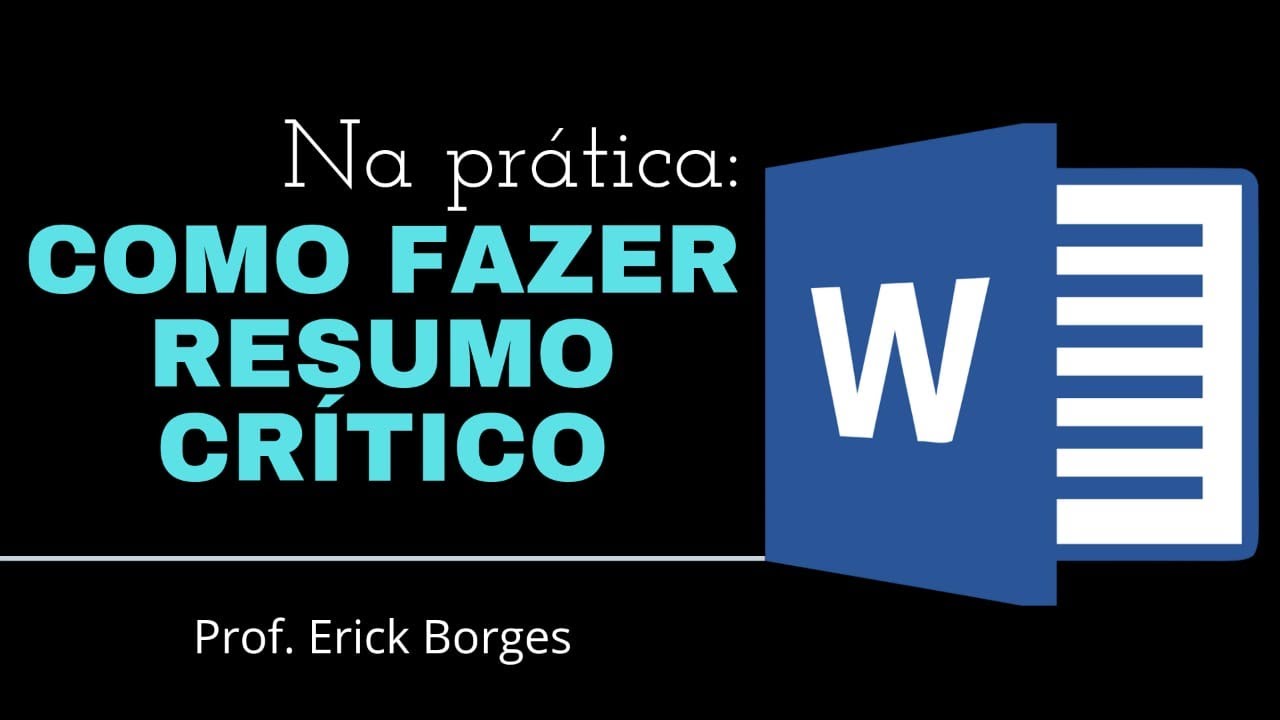 Como fazer RESUMO CRÍTICO
