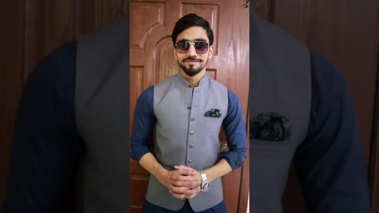 Blue Kurta & Waistcoat Combination