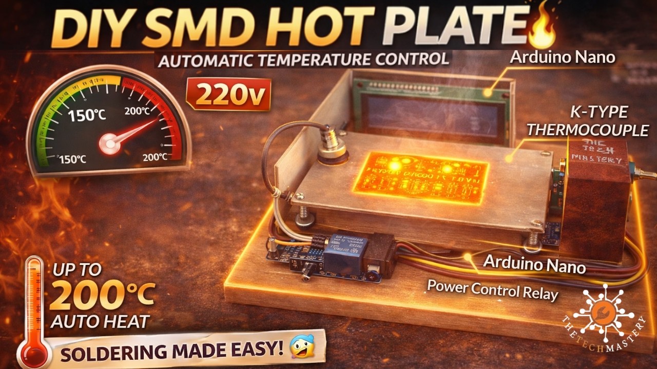 Arduino SMD Reflow Hot Plate | Complete DIY Electronics Tutorial | The Tech Mastery