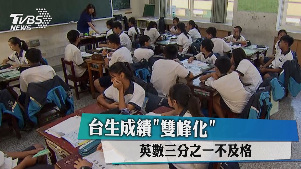 台生成績「雙峰化」　英、數3分之1不及格