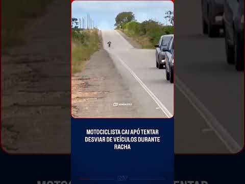 🏍️ Um racha entre motociclistas terminou em forte queda