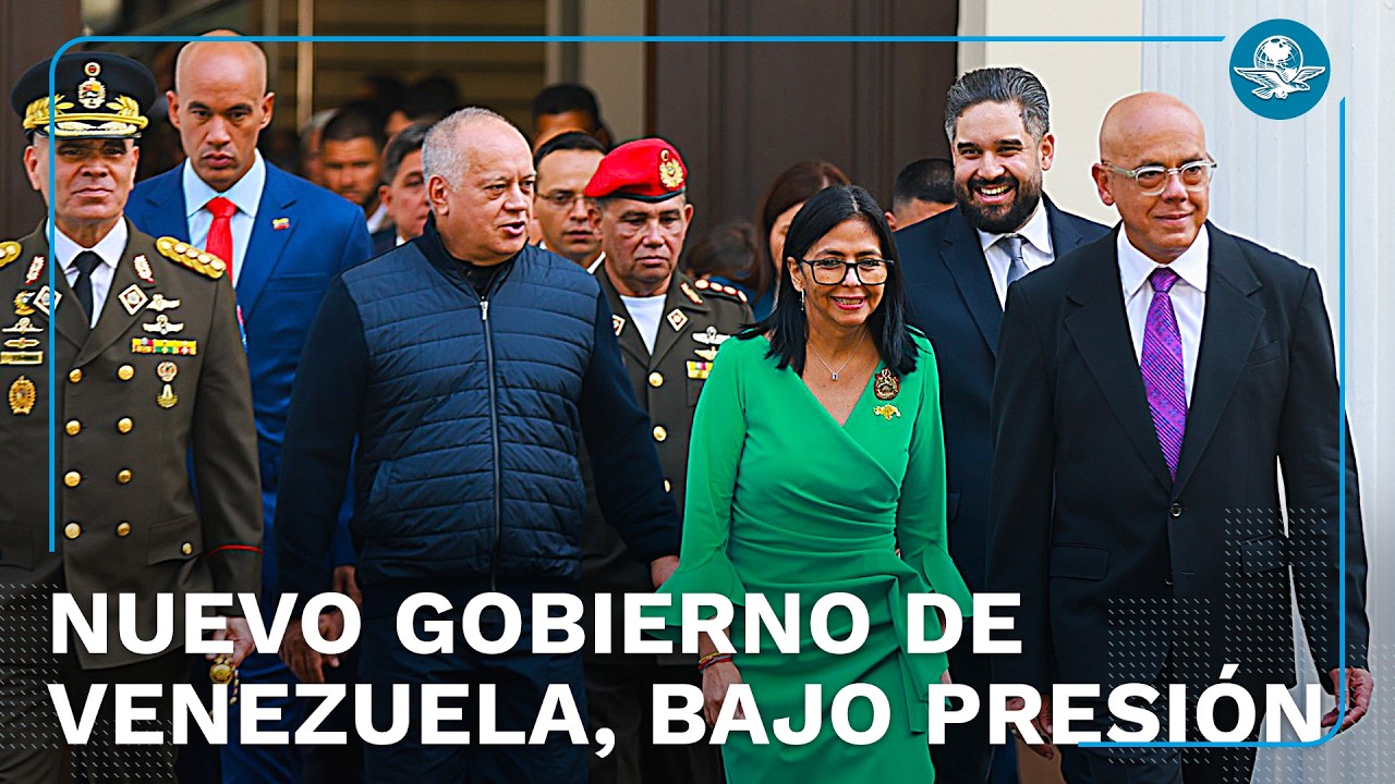 Delcy Rodríguez, presidenta interina de Venezuela, comienza su mandato bajo presión