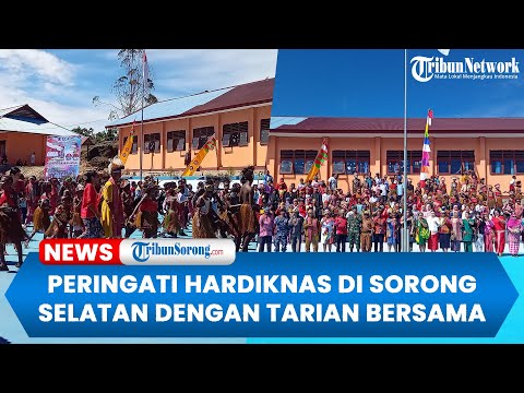 Siswa dan Guru Meriahkan Hardiknas di Sorong Selatan dengan Tarian Bersama
