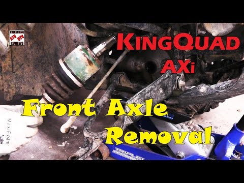 SUZUKI KINGQUAD AXi 450 500 700 750 - HOW TO REMOVE-CHANGE FRONT AXLE