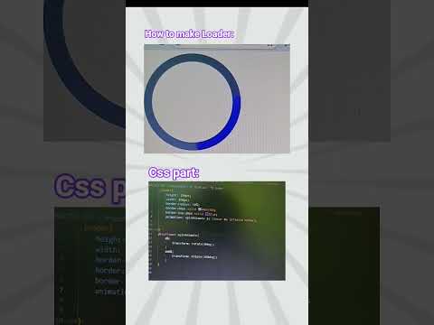 how to make loader in html Css #html #css #webdevelopment #fyp #fypシ゚viral