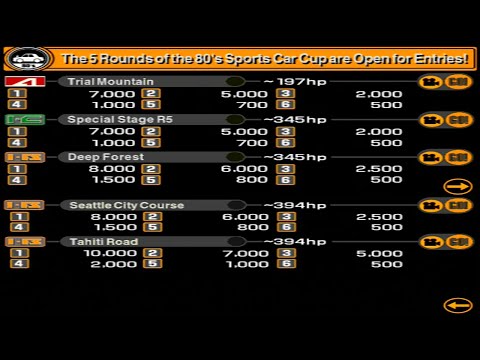 Gran Turismo 2 Walkthrough Part 21 80's Sports Car Cup