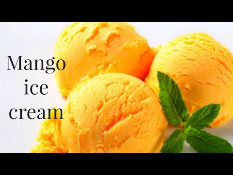 Easy mango ice cream  recipe .How to make mango ice cream .🥭 🥭