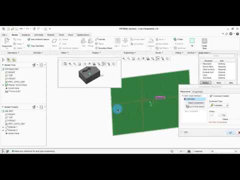 How to create a die and use it Sheet metal die form Creo 2.0