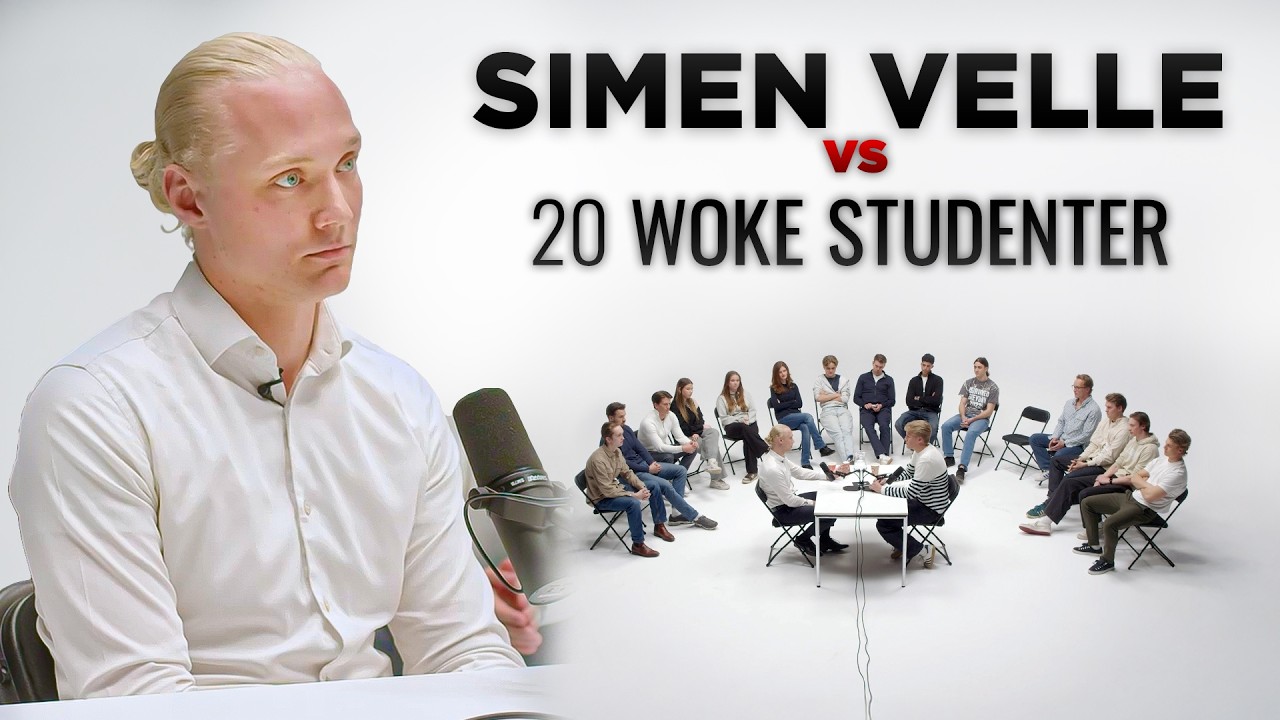 Simen Velle vs 20 Woke studenter