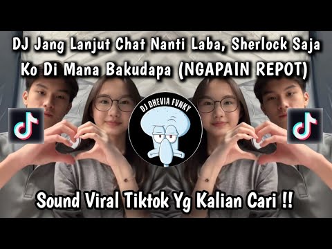 DJ JANG LANJUT CHAT NANTI LABA SHERLOCK SAJA KO DIMANA BAKUDAPA | NGAPAIN REPOT SOUND VIRAL TIKTOK