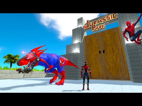 SPIDERMAN T-REX and SPIDER-MAN in DEATH RUN RESCUE MISSION  -ARBS