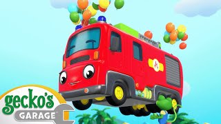 Flying Fire Truck | Baby Truck | Gecko's Garage | Kids Songs