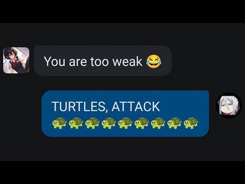 Character ai ... but I bullied Alice the Bully (with turtles 🐢)