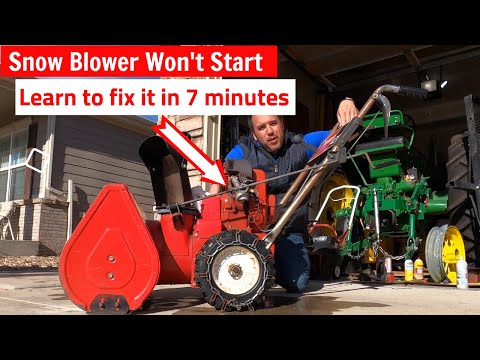 Snow Blower Won't Start - Learn how to Clean Carb in 7...