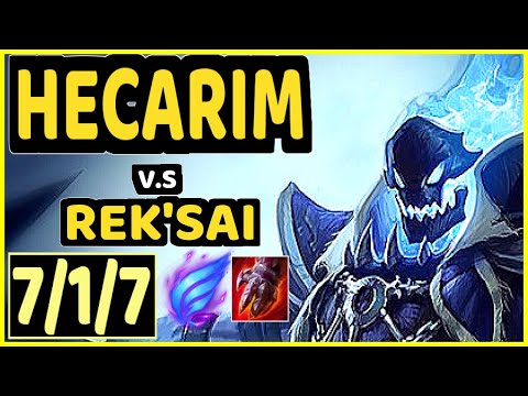 STEFAN (HECARIM) vs REK'SAI - 7/1/7 KDA JUNGLE GAMEPLAY - EUW Ranked GRANDMASTER