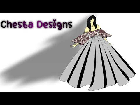 Corel Draw Gown Illustration |corel draw| |chesta design|