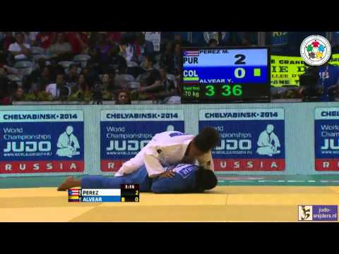Judo 2013 World Championships: Perez (PUR) - Alvear (COL) [-70kg]