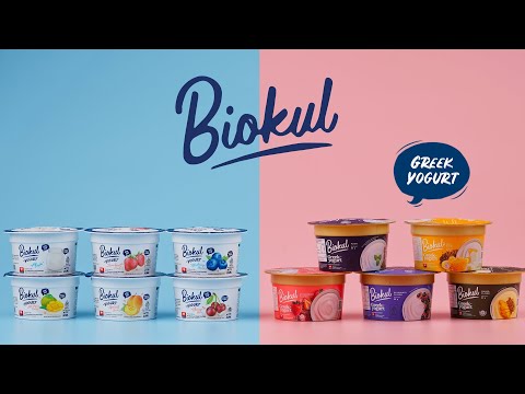 Rolo B de produto de iogurte grego e mexido Biokul