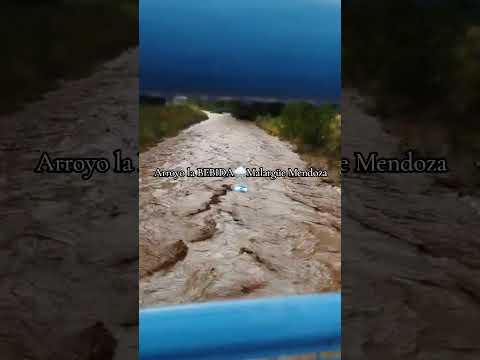 Fuertes🌧🌧Arroyo la Bebida🌧Malargüe Mendoza🇦🇷 #fuerteslluvias☔️🌧  #videoviral #viraalll #fypppppp