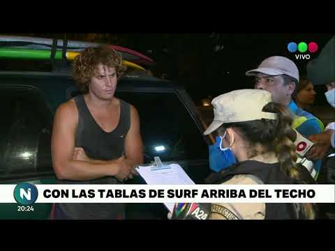 EL SURFER QUE SE ENOJÓ EN UN CONTROL EN LA PANAMERICANA - Telefe Noticias